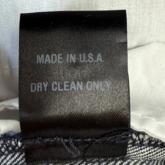 Brandon Maxwell High Rise Classic Straight leg Skinny Dark Blue Denim Size 28 - Picture 15 of 16